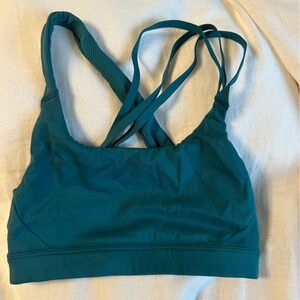 Athleta -Teal Strappy Sports Bra, XS